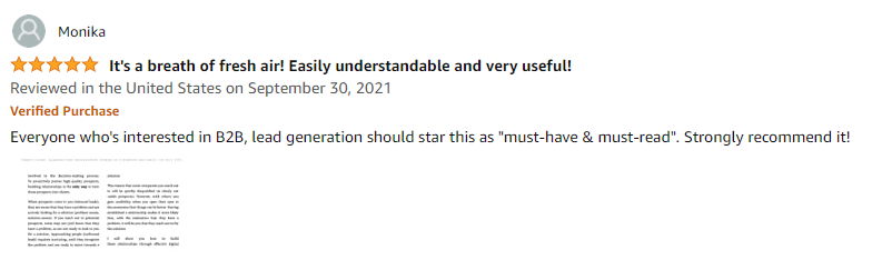 Amazon Review by Monika - It's a breath of fresh air